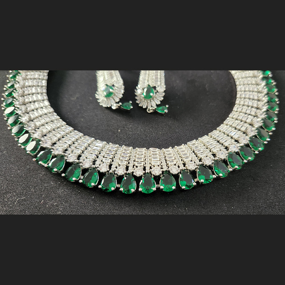 Emerald Green AD Necklace Set