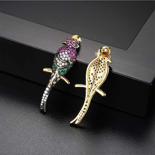 Crystal Pavé Parrot Stud Earrings