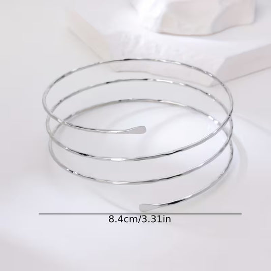 Adjustable Spiral Pure Brass Arm Cuff