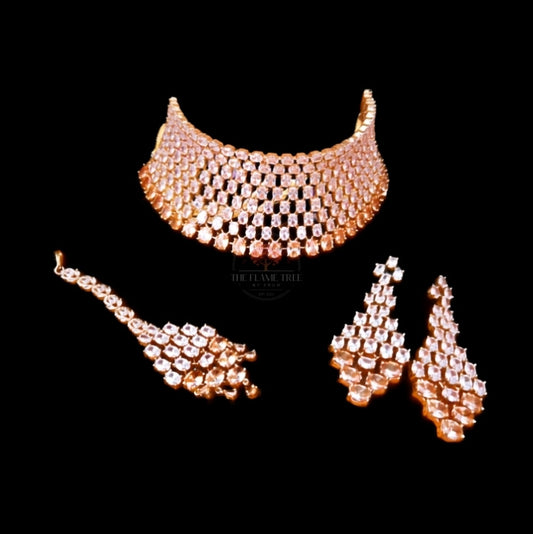 Kinza Rose Gold Choker Set