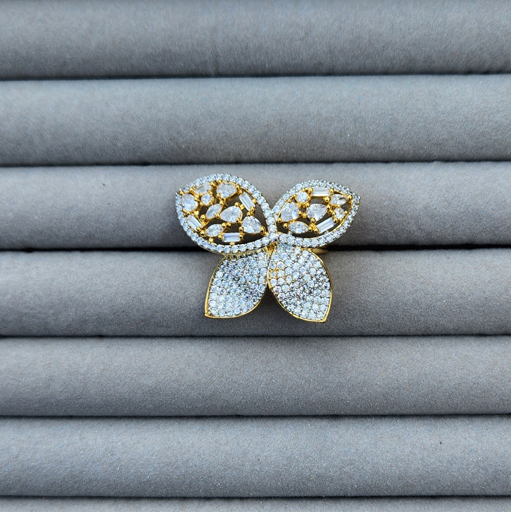 Butterfly Baguette Diamond Ring