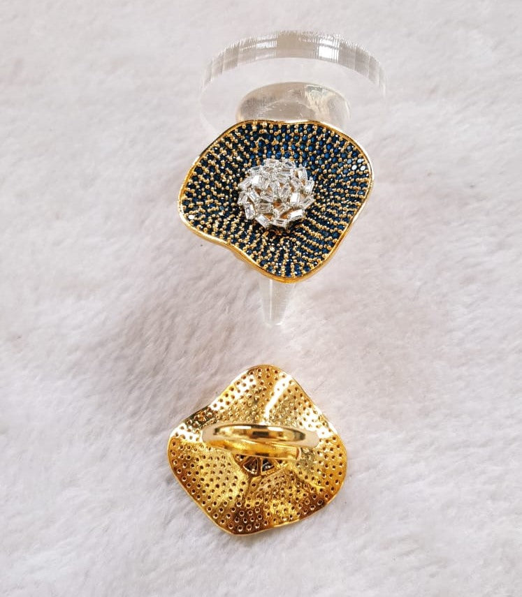 Aaira Irregular Stone Baguette Ring