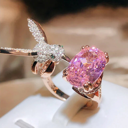 "Sunny" Hummingbird Ring