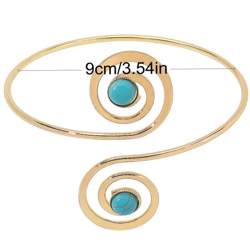 Turquoise Swirl Arm Cuff