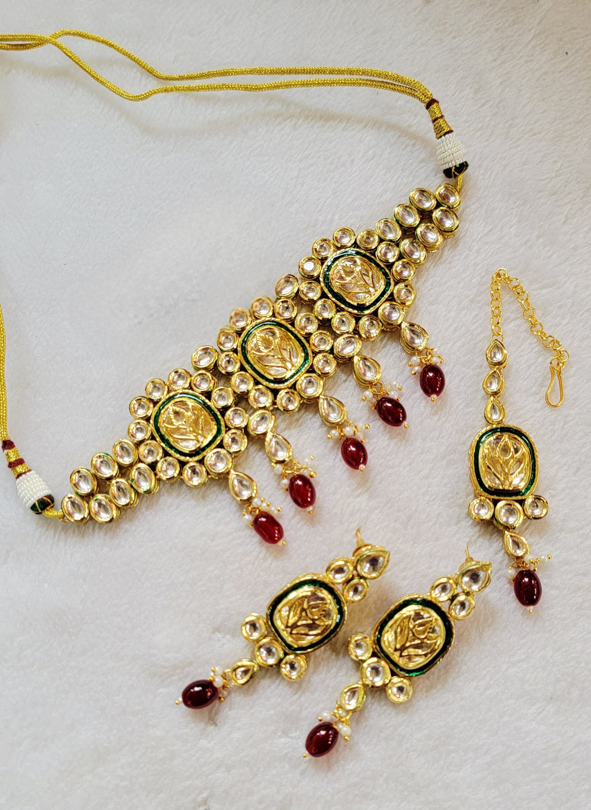 Green Kundan Choker Set