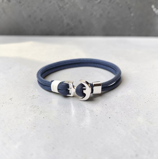 Unisex Milan Cord Nylon Boat Anchor Bangle