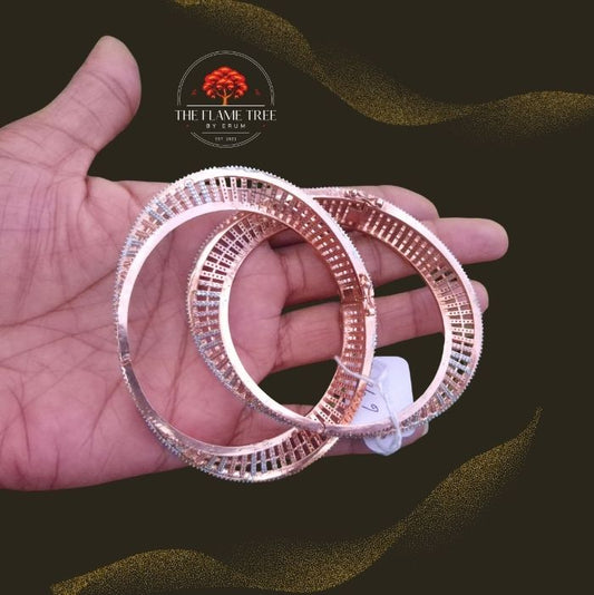 Rose Gold Glow Bangles