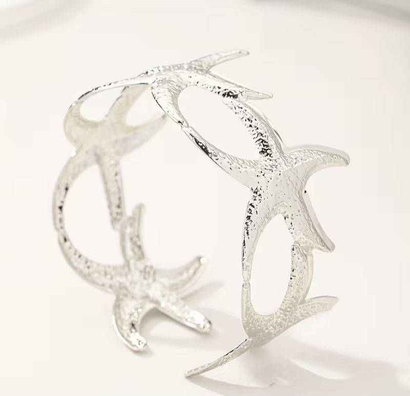 Silver Starfish Arm Cuff