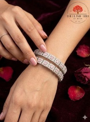 Openable zircon bangles,