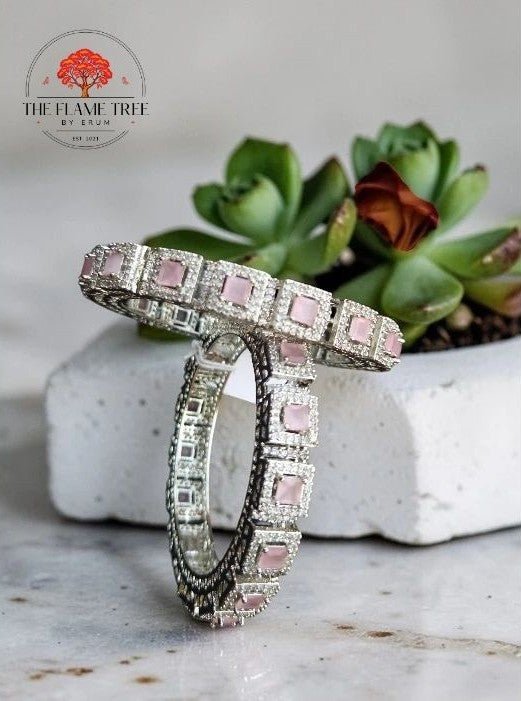 Openable zircon bangles,