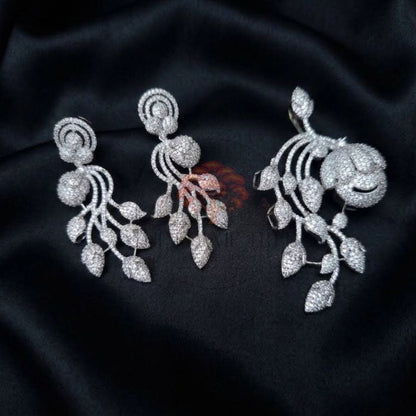 Regal Silver Leaf CZ Set