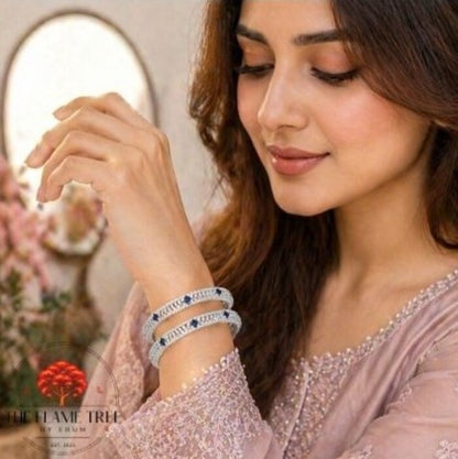 Luxury AD Zircon Designer Bangles Set