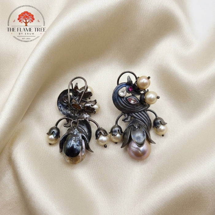 Peacock Pearl Earrings