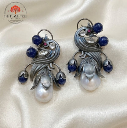 Peacock Pearl Earrings