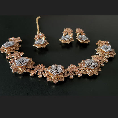 Aaira Rose Flower Necklace Set