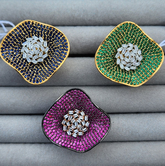 Aaira Irregular Stone Baguette Ring