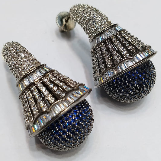 Crystal Pavé Badminton Shuttlecock Drop Earrings