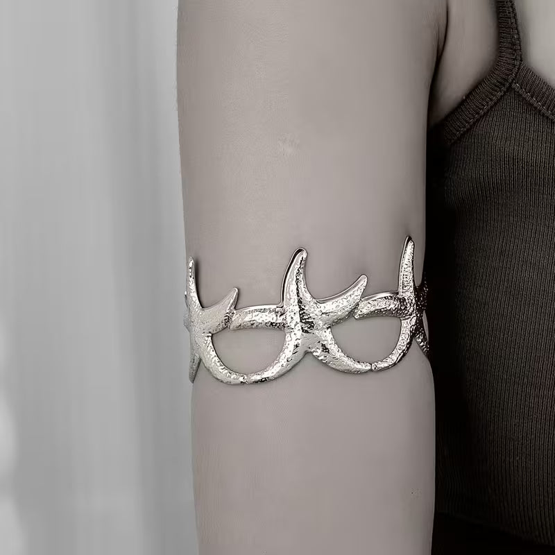 Silver Starfish Arm Cuff