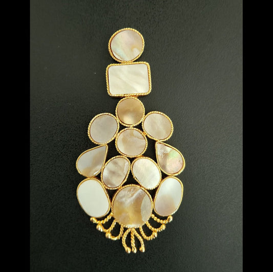 Vintage Gas Bijoux Mother of Pearl Statement Earrings