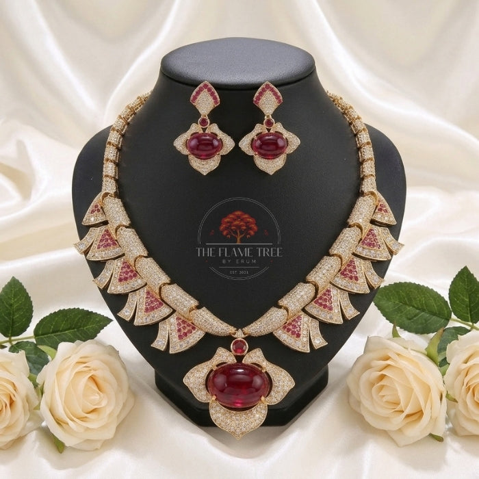 Royal Gold Plated Necklace Set