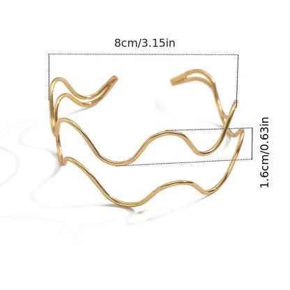 Gold Wave Arm Cuff
