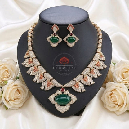 Royal Gold Plated Necklace Set