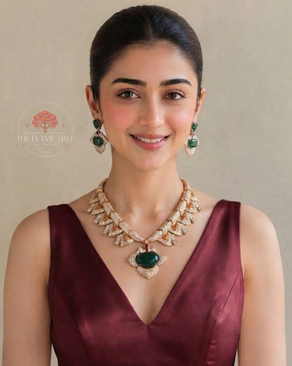 Royal Gold Plated Necklace Set