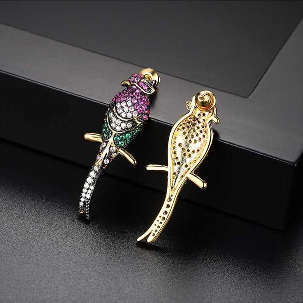 Crystal Pavé Parrot Stud Earrings