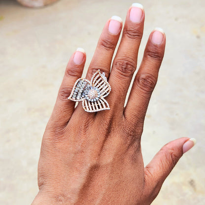 Aaira Three-Leaf Floral Ring
