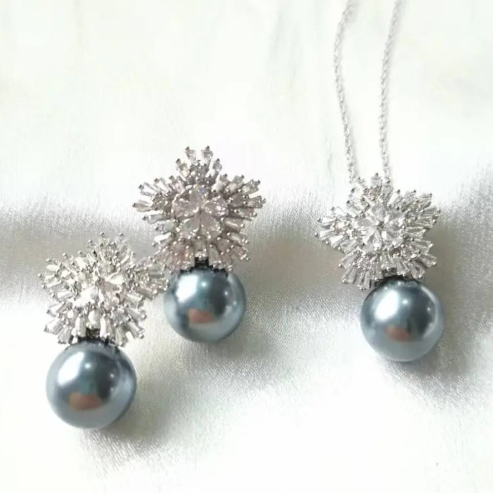 Pearl Snowflake Jewelry Set
