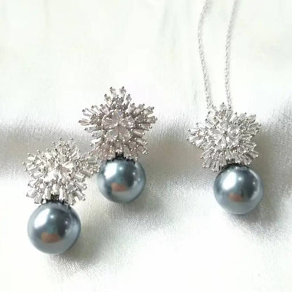 Pearl Snowflake Jewelry Set