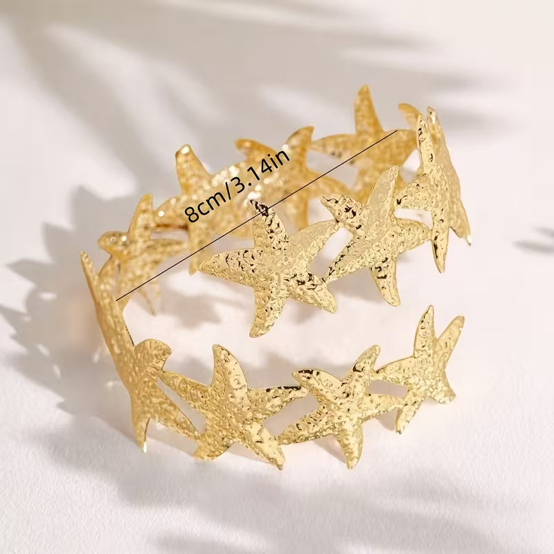 Arm Cuff Gold Starfish Bracelets