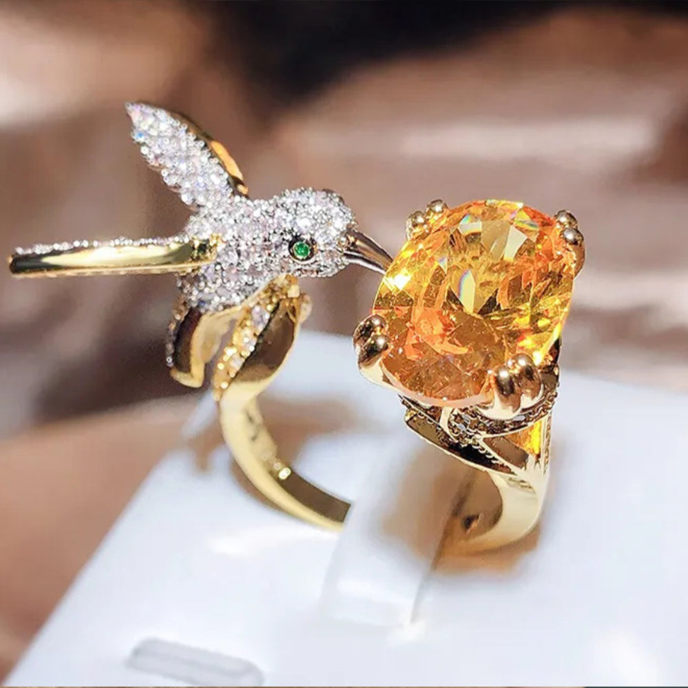 "Sunny" Hummingbird Ring