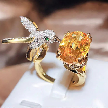 "Sunny" Hummingbird Ring