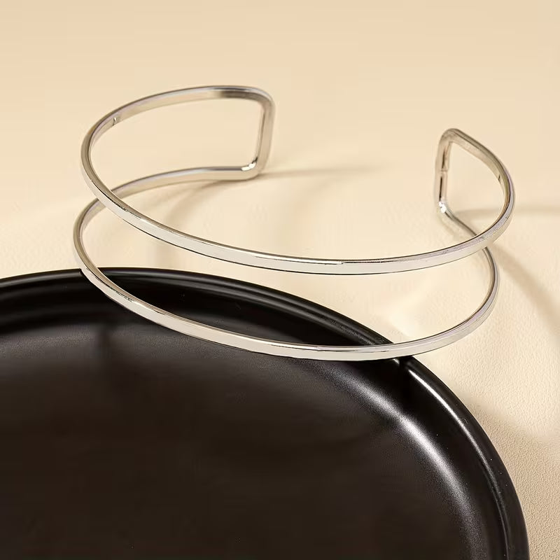 Gold Double Band Arm Cuff