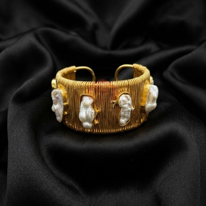 Aurelia Mother of Pearl Gold Plated Bangle