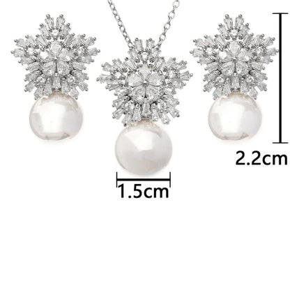 Pearl Snowflake Jewelry Set