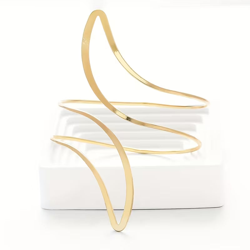 Gold Swirl Wrap Upper Arm Cuff
