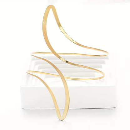 Gold Swirl Wrap Upper Arm Cuff