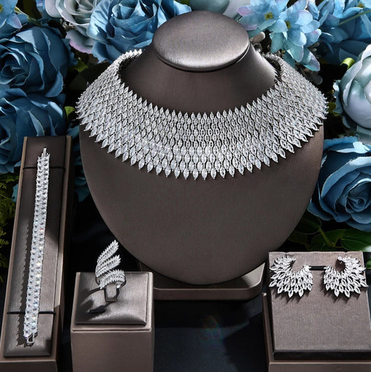 Marquise Cut Cubic Zirconia Bridal Jewelry Set