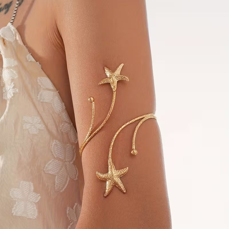 Gold Starfish Arm Cuff