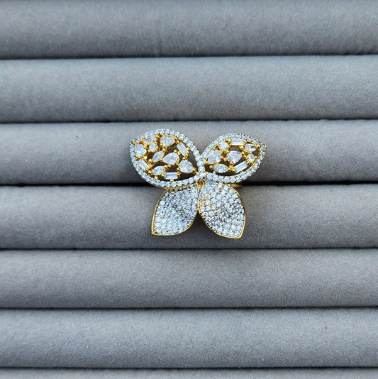 Butterfly Baguette Diamond Ring