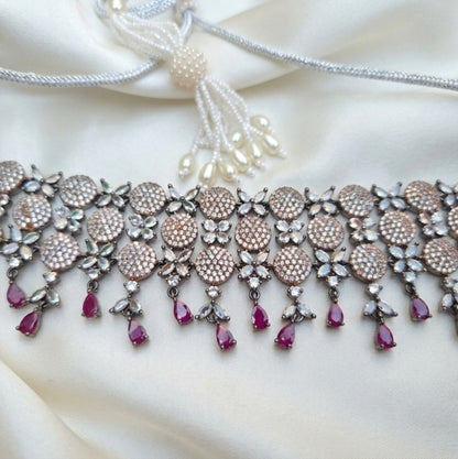 Royal Luxe Flexible Zircon Choker Set