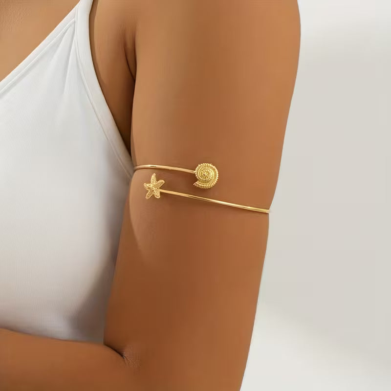 Starfish and Shell Arm Cuff