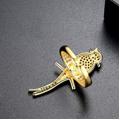 Multicolor Pavé Parrot Adjustable Ring