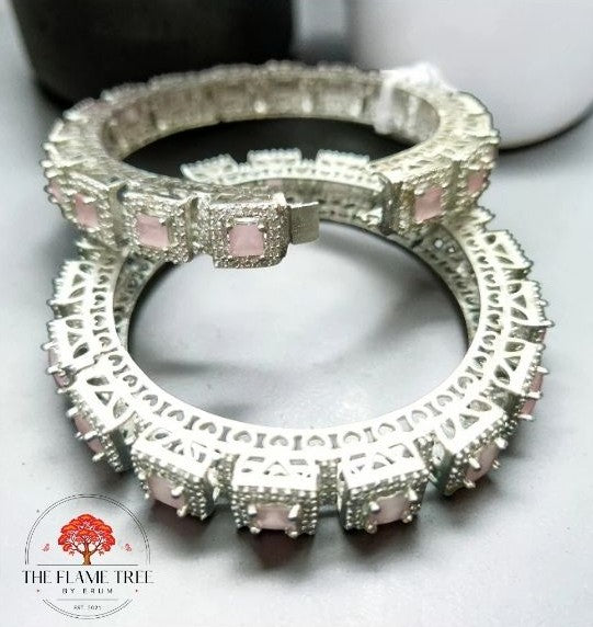 Openable zircon bangles,
