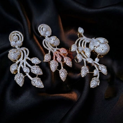 Regal Silver Leaf CZ Set