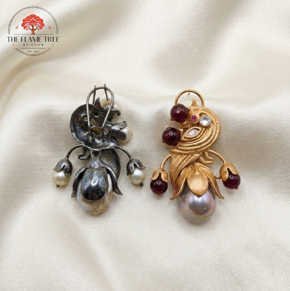 Peacock Pearl Earrings