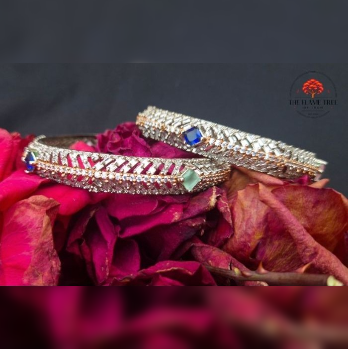 Luxury AD Zircon Designer Bangles Set