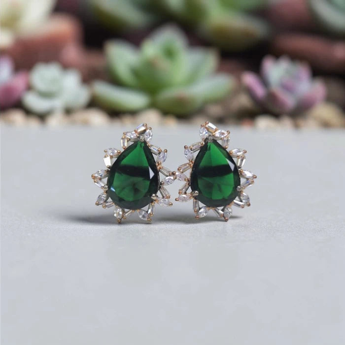 Pear Shape Zircon Stud Tops
